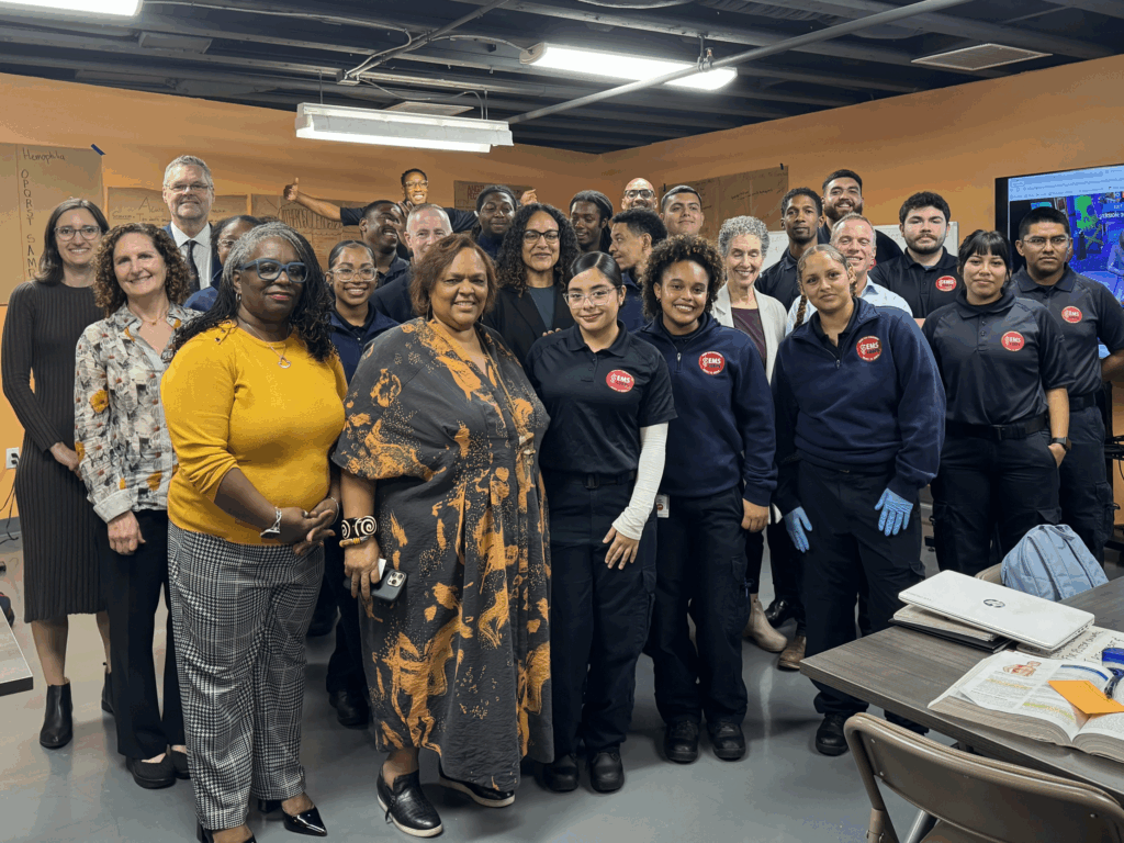 Group photo with EMS Corps cohort and leadership from LWDA and CHHS
