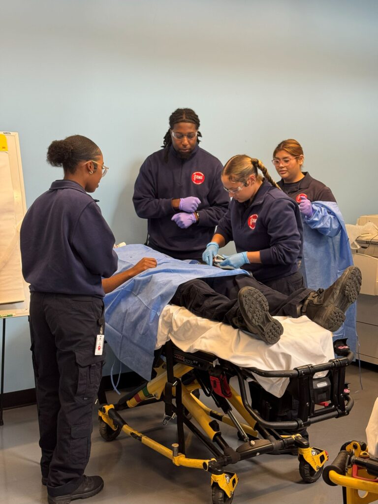 EMS Corps students in action training
